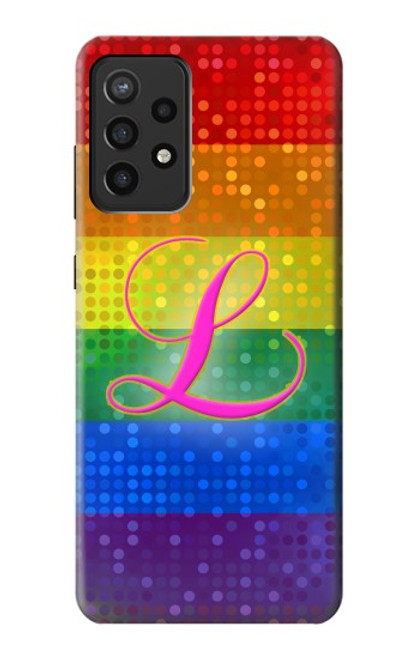 W2900 Rainbow LGBT Lesbian Pride Flag Hard Case and Leather Flip Case For Samsung Galaxy A72, Galaxy A72 5G