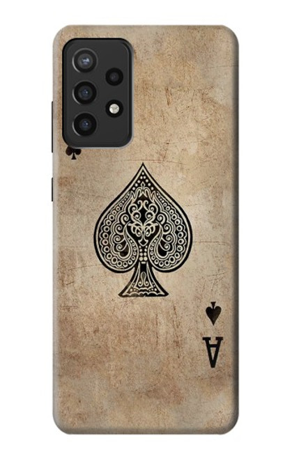 W2928 Vintage Spades Ace Card Hard Case and Leather Flip Case For Samsung Galaxy A72, Galaxy A72 5G