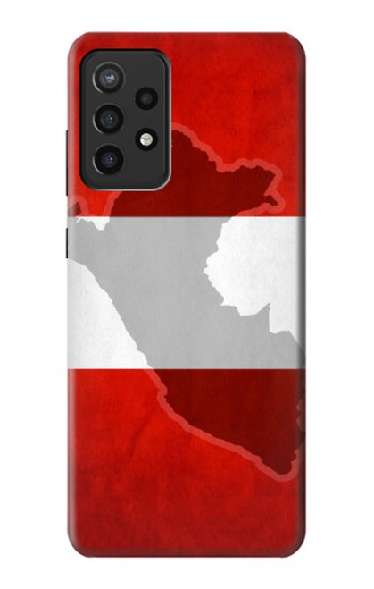 W3018 Peru Flag Hard Case and Leather Flip Case For Samsung Galaxy A72, Galaxy A72 5G