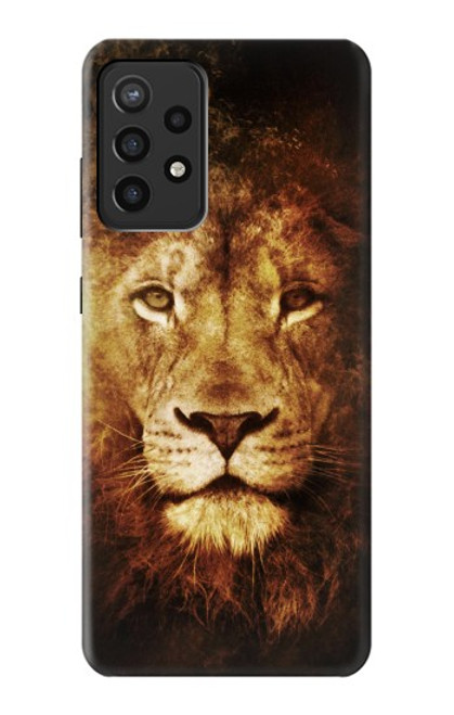 W3182 Lion Hard Case and Leather Flip Case For Samsung Galaxy A72, Galaxy A72 5G