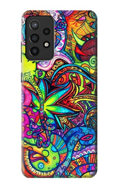 W3255 Colorful Art Pattern Hard Case and Leather Flip Case For Samsung Galaxy A72, Galaxy A72 5G