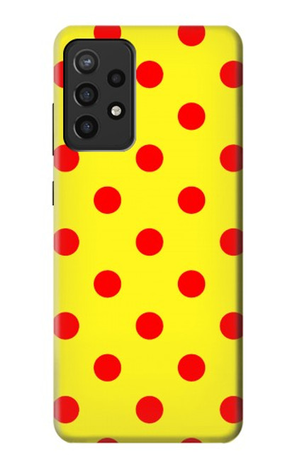 W3526 Red Spot Polka Dot Hard Case and Leather Flip Case For Samsung Galaxy A72, Galaxy A72 5G