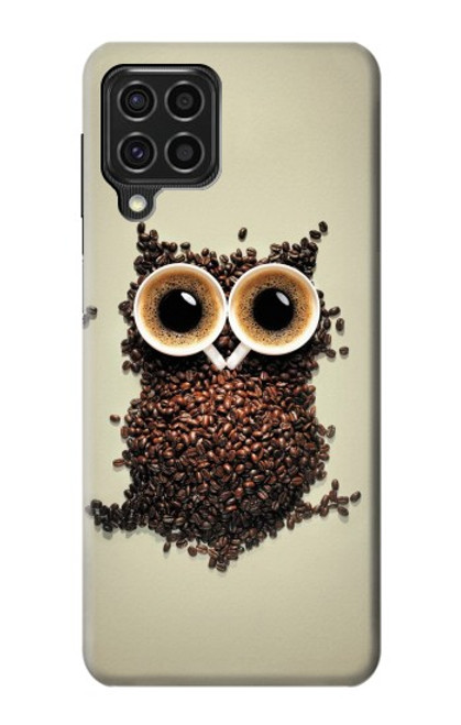 W0360 Coffee Owl Hard Case and Leather Flip Case For Samsung Galaxy F62