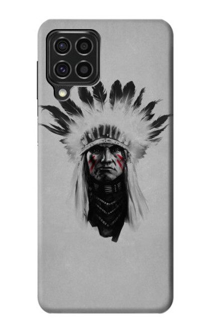 W0451 Indian Chief Hard Case and Leather Flip Case For Samsung Galaxy F62