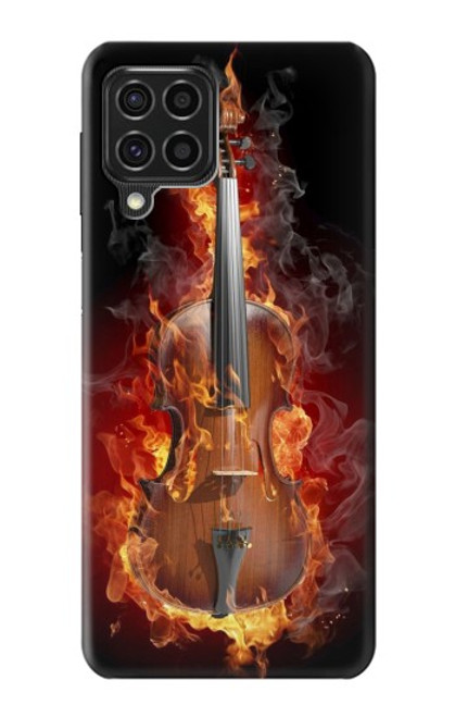 W0864 Fire Violin Hard Case and Leather Flip Case For Samsung Galaxy F62