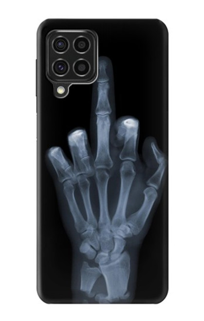 W1143 X-ray Hand Middle Finger Hard Case and Leather Flip Case For Samsung Galaxy F62