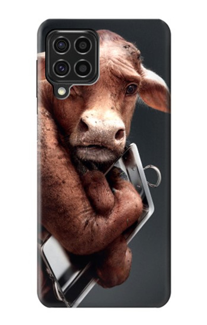 W1271 Crazy Cow Hard Case and Leather Flip Case For Samsung Galaxy F62