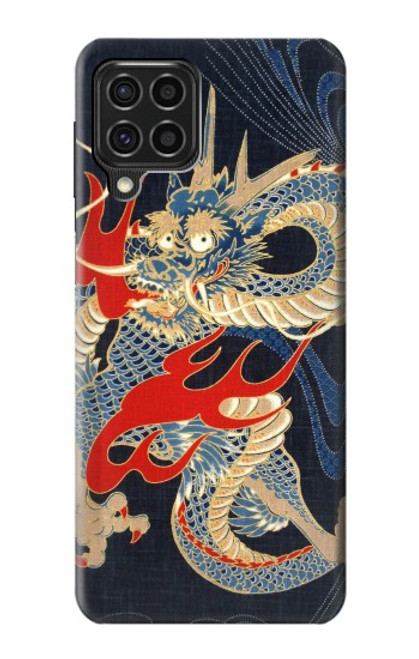 W2073 Japan Dragon Art Hard Case and Leather Flip Case For Samsung Galaxy F62