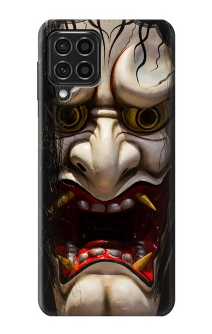 W2112 Hannya Demon Mask Hard Case and Leather Flip Case For Samsung Galaxy F62