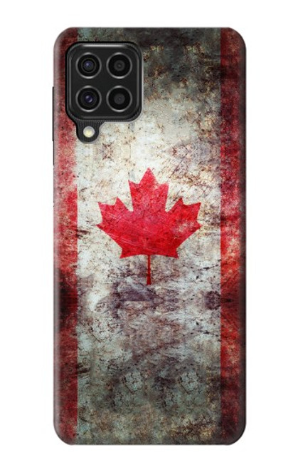 W2490 Canada Maple Leaf Flag Texture Hard Case and Leather Flip Case For Samsung Galaxy F62