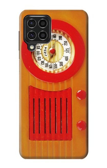 W2780 Vintage Orange Bakelite Radio Hard Case and Leather Flip Case For Samsung Galaxy F62