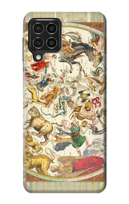 W3145 Antique Constellation Star Sky Map Hard Case and Leather Flip Case For Samsung Galaxy F62