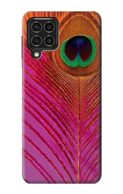 W3201 Pink Peacock Feather Hard Case and Leather Flip Case For Samsung Galaxy F62
