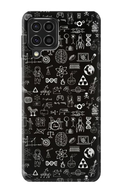 W3426 Blackboard Science Hard Case and Leather Flip Case For Samsung Galaxy F62