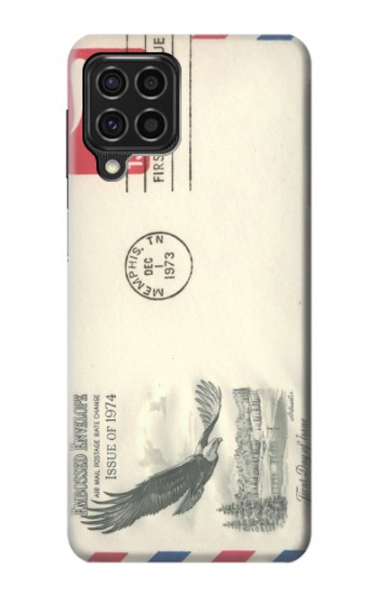 W3551 Vintage Airmail Envelope Art Hard Case and Leather Flip Case For Samsung Galaxy F62