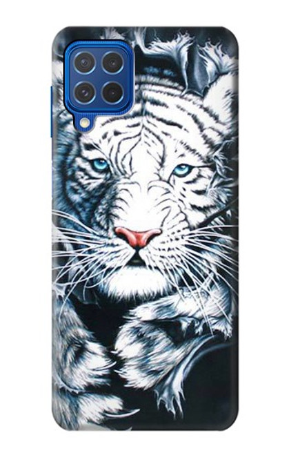 W0265 White Tiger Hard Case and Leather Flip Case For Samsung Galaxy M62