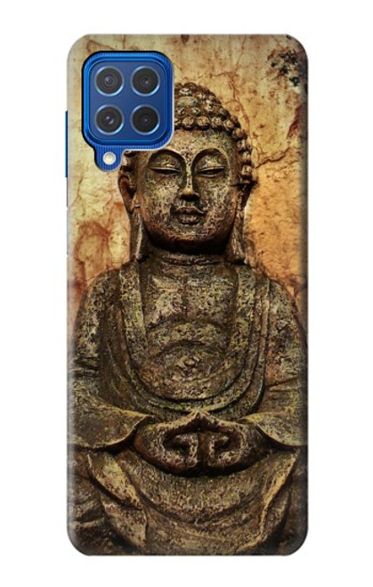 W0344 Buddha Rock Carving Hard Case and Leather Flip Case For Samsung Galaxy M62