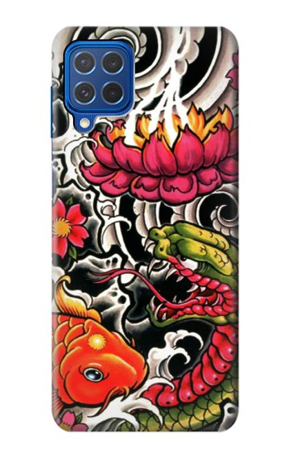 W0605 Yakuza Tattoo Hard Case and Leather Flip Case For Samsung Galaxy M62