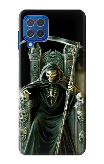 W1024 Grim Reaper Skeleton King Hard Case and Leather Flip Case For Samsung Galaxy M62