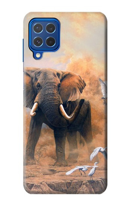 W1292 Dusty Elephant Egrets Hard Case and Leather Flip Case For Samsung Galaxy M62