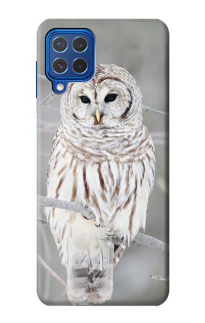 W1566 Snowy Owl White Owl Hard Case and Leather Flip Case For Samsung Galaxy M62