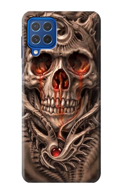 W1675 Skull Blood Tattoo Hard Case and Leather Flip Case For Samsung Galaxy M62