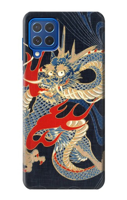 W2073 Japan Dragon Art Hard Case and Leather Flip Case For Samsung Galaxy M62