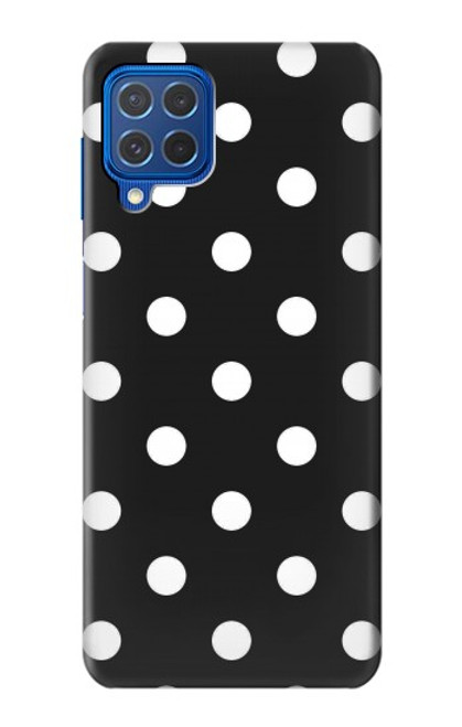 W2299 Black Polka Dots Hard Case and Leather Flip Case For Samsung Galaxy M62