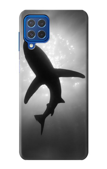 W2367 Shark Monochrome Hard Case and Leather Flip Case For Samsung Galaxy M62