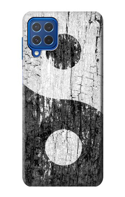 W2489 Yin Yang Wood Graphic Printed Hard Case and Leather Flip Case For Samsung Galaxy M62