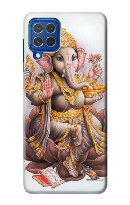 W2820 Hindu God Ganesha Ganapati Vinayaka Hard Case and Leather Flip Case For Samsung Galaxy M62