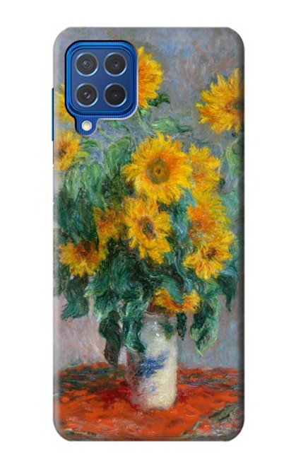 W2937 Claude Monet Bouquet of Sunflowers Hard Case and Leather Flip Case For Samsung Galaxy M62