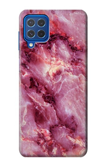 W3052 Pink Marble Graphic Printed Hard Case and Leather Flip Case For Samsung Galaxy M62