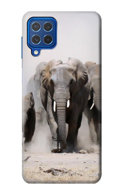 W3142 African Elephant Hard Case and Leather Flip Case For Samsung Galaxy M62