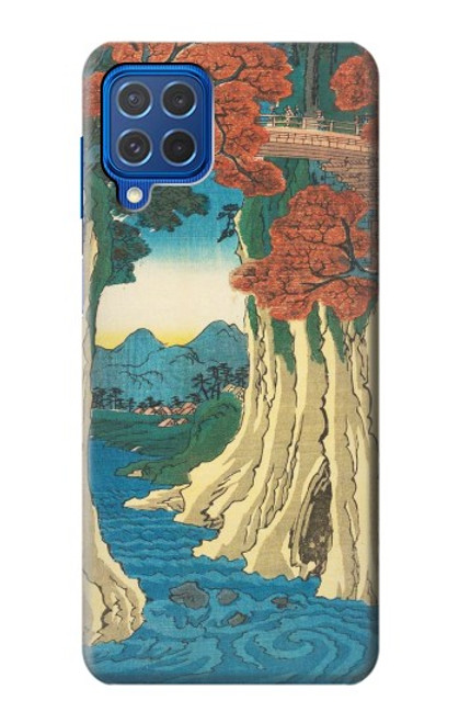 W3348 Utagawa Hiroshige The Monkey Bridge Hard Case and Leather Flip Case For Samsung Galaxy M62