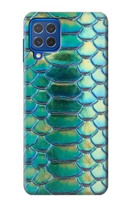 W3414 Green Snake Scale Graphic Print Hard Case and Leather Flip Case For Samsung Galaxy M62