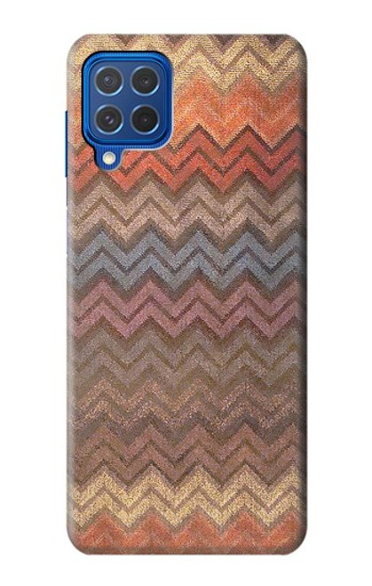 W3752 Zigzag Fabric Pattern Graphic Printed Hard Case and Leather Flip Case For Samsung Galaxy M62