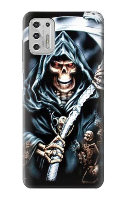 W0295 Grim Reaper Hard Case and Leather Flip Case For Motorola Moto G Stylus (2021)