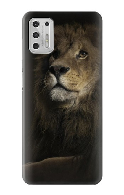 W0472 Lion Hard Case and Leather Flip Case For Motorola Moto G Stylus (2021)