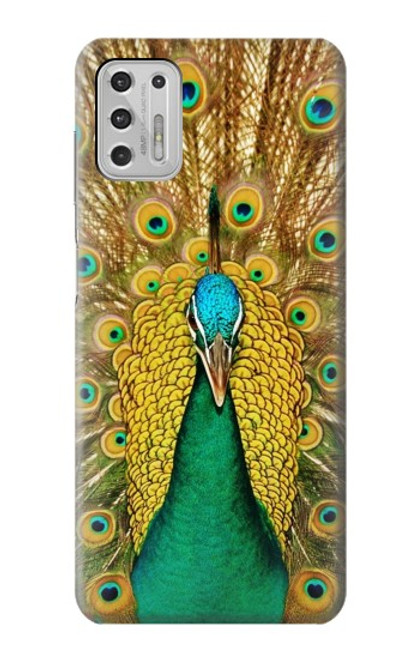 W0513 Peacock Hard Case and Leather Flip Case For Motorola Moto G Stylus (2021)