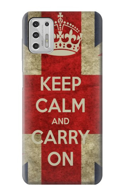 W0674 Keep Calm and Carry On Hard Case and Leather Flip Case For Motorola Moto G Stylus (2021)