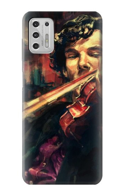 W0723 Violin Art Paint Hard Case and Leather Flip Case For Motorola Moto G Stylus (2021)