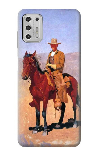 W0772 Cowboy Western Hard Case and Leather Flip Case For Motorola Moto G Stylus (2021)