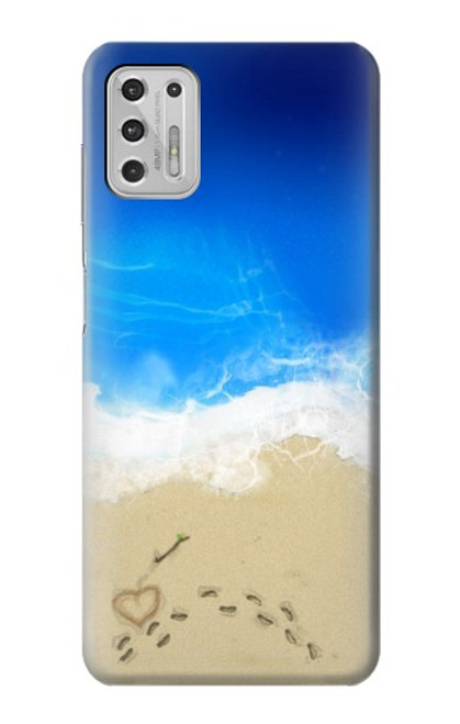 W0912 Relax Beach Hard Case and Leather Flip Case For Motorola Moto G Stylus (2021)