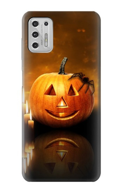 W1083 Pumpkin Spider Candles Halloween Hard Case and Leather Flip Case For Motorola Moto G Stylus (2021)