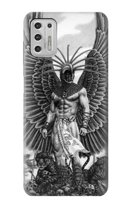 W1235 Aztec Warrior Hard Case and Leather Flip Case For Motorola Moto G Stylus (2021)