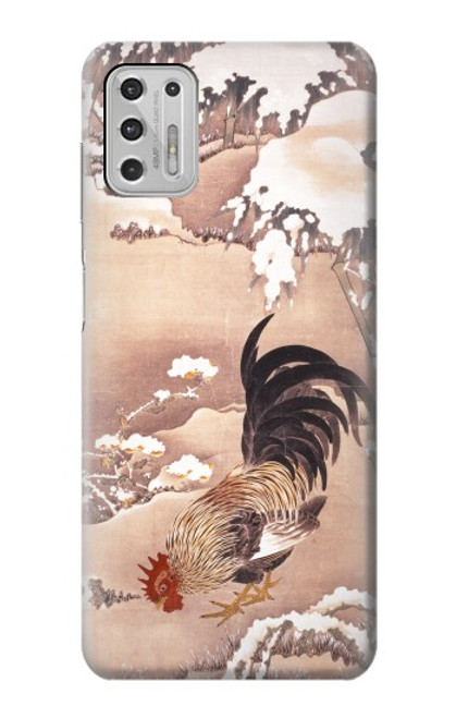 W1332 Ito Jakuchu Rooster Hard Case and Leather Flip Case For Motorola Moto G Stylus (2021)