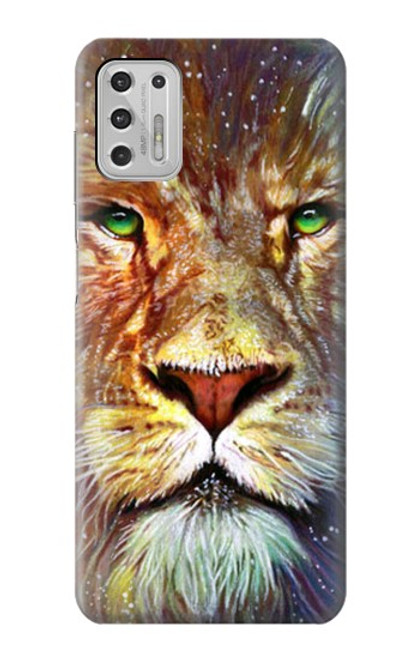 W1354 Lion Hard Case and Leather Flip Case For Motorola Moto G Stylus (2021)