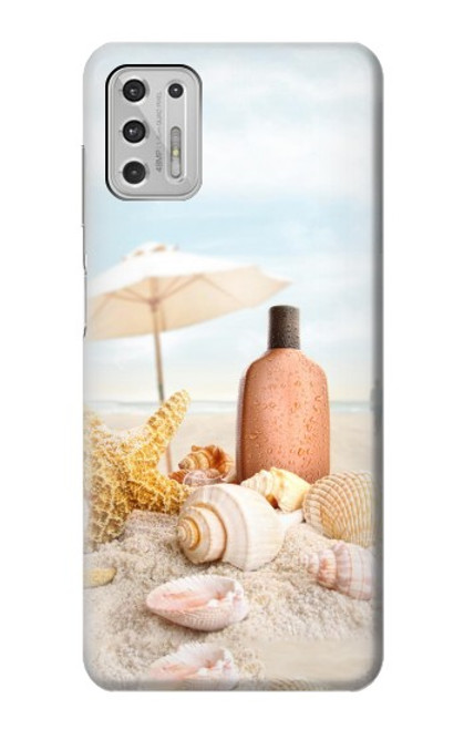 W1425 Seashells on The Beach Hard Case and Leather Flip Case For Motorola Moto G Stylus (2021)