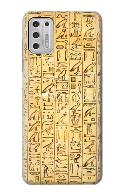 W1625 Egyptian Coffin Texts Hard Case and Leather Flip Case For Motorola Moto G Stylus (2021)